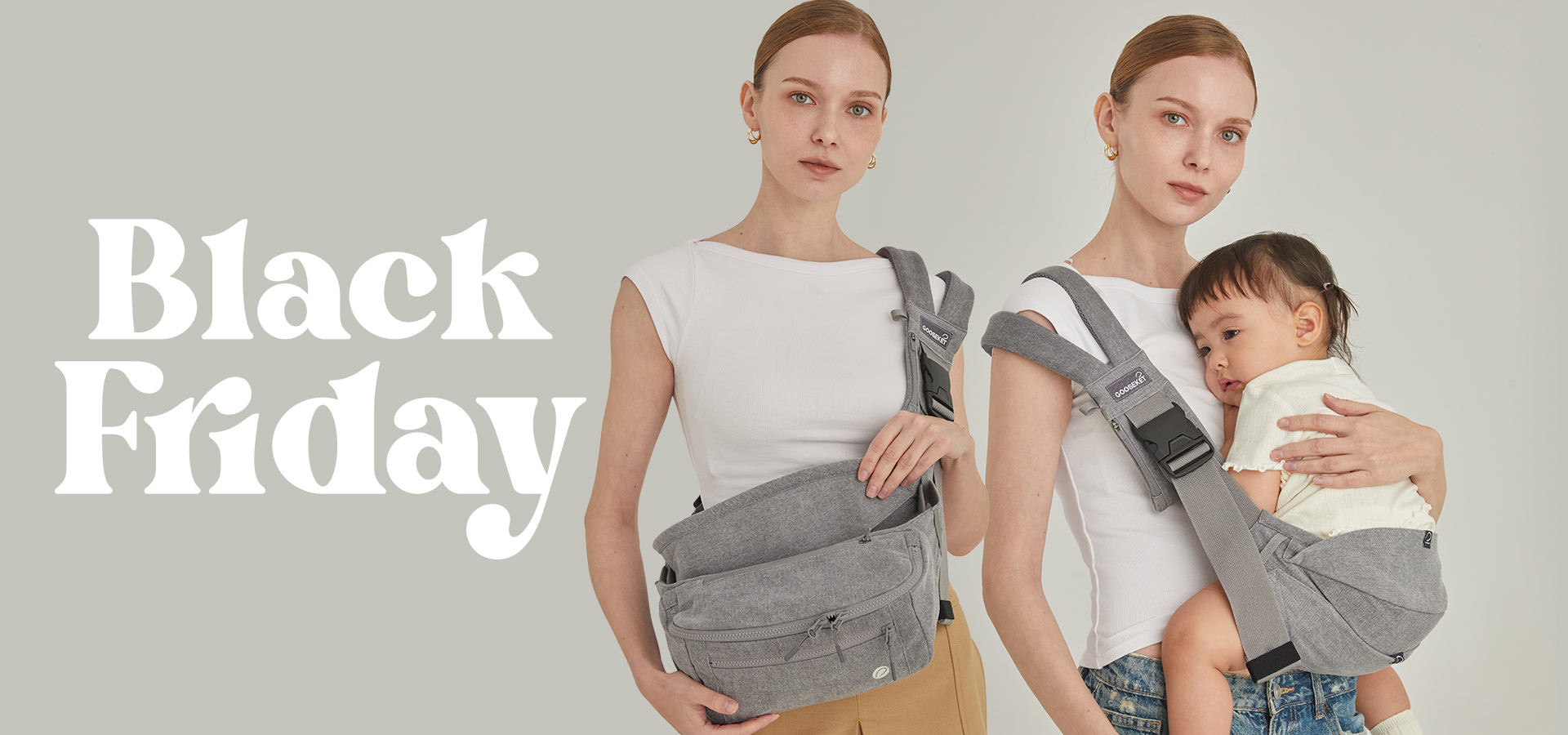 GOOSEKET 抱っこ紐　オシャレ　グースケット　グレー 育児を身軽にグスケット \u2013